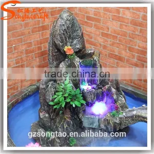 Outdoor Customized Fiber Glass Artificial Rockry Fountain Artificial Rockry Project Fountain for Sale thumbnail-5