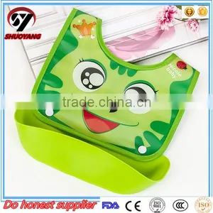 SHUOYANG Wholesale Custom Waterproof Baby Bibs Plastic Back Baby Bib Silicone Cotton Bib for Baby thumbnail-2