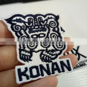 China Custom High Quality Iron on Embroidery Black Patches for Jeans thumbnail-4