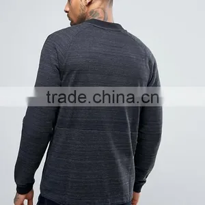2017 High Quality New Design Durable Baseball Collar 100% Polyester Sweat Black Casual Men Sport Running Bomber Jacket thumbnail-2