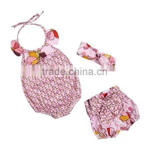 Factory Supply Baby Romper Set Wholesale Kids Cheap Price Garment Boutique Children Girls Summer Clothing Set thumbnail-2