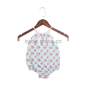 2017 Summer Hot Sale Boutique Baby Clothing Rompers Baby Girl Vintage Bubble Rompers Infant and Toddlers Clothing Floral Rompers thumbnail-5