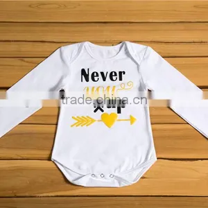 2017 Wholesale Kids Holiday Clothes Boutique Baby Valentines Cotton Long Sleeves Romper thumbnail-6