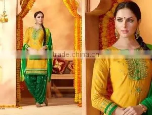 Patiala Readymade Embroidery Suits thumbnail-1