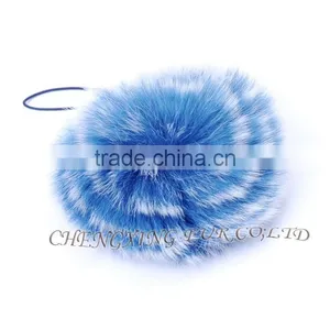 CX-A-54G Rabbit Fur Mobile Phone Strap Promotional Ring Fur Keychain thumbnail-5