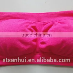 China Factory Wholesale Sexy Women Seamless Tube Bra Photos/sports Bra thumbnail-1