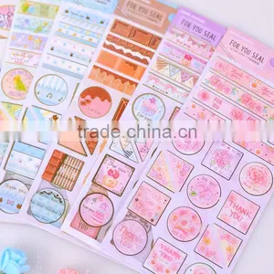 Adhesive Sticker Custom Fiber Paper Decorative Sticker Gold Stamp DIY Sticker thumbnail-2