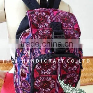 Embroidered HMONG HILL TRIBE Backpack School Bag Travel Bag Unisex Bag thumbnail-1