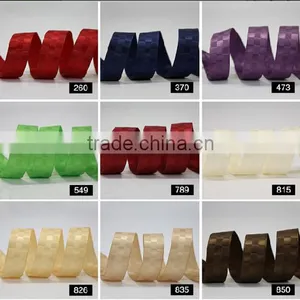 Hi-ana Ribbon 150 Top Grade Fashion 100% Polyester Multi Color Glitter Wired Plaid Ribbon thumbnail-3
