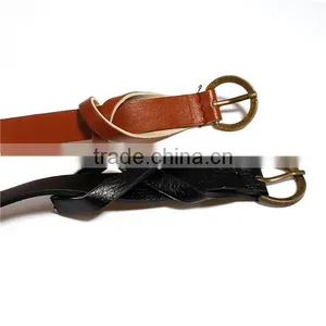 PU Leather Belt Waistband Antique Bronze Coffee Adjustable thumbnail-3