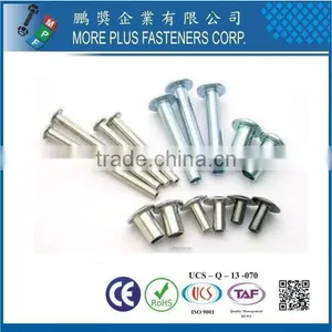 Taiwan Stainless Steel Mild Mushroom Truss Black Zinc Plated Semi Tubular Rivet thumbnail-6