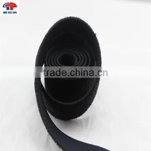 100% Nylon Hook and Loop Black Soft Fabric Loop thumbnail-1