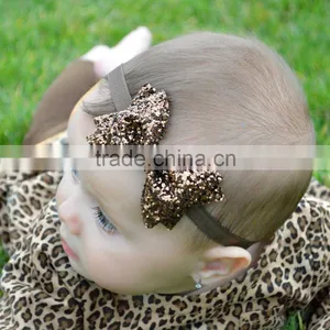 Glitter Sequin Bow Baby Headband thumbnail-3