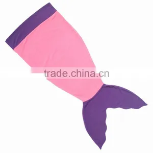 Fashion Contrast Colors Fleece Shark Tail Sleeping Bags for Toddlers thumbnail-4