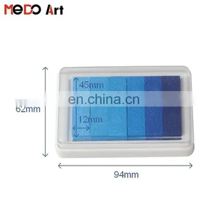 9.5x6.3x2.2cm Case Gradient Blue Ink Pad for Stamps thumbnail-3