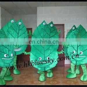 Lovely Green Leaf Cartoon Mascot Costumes thumbnail-1