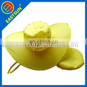 Cheap Hot Sale Fashionable Folding 190T Polyester Fabric Summer Cowboy Hat With Pouch and Printing Logo for Advertising thumbnail-1