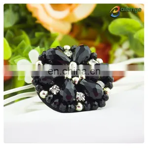 China Handmade Beaded Accessories Black Cute Buttons thumbnail-5