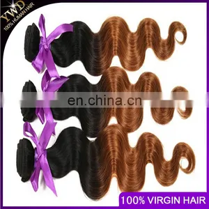 Cheap Price 100% Remy Body Wave New Hair 3 Bundles/lot Two Tone Ombre T1b-30 Brazilian Human Hair thumbnail-2