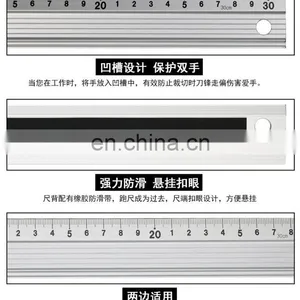 Customized Aluminium Multifunction Safety Cutting and Measuring Ruler thumbnail-2