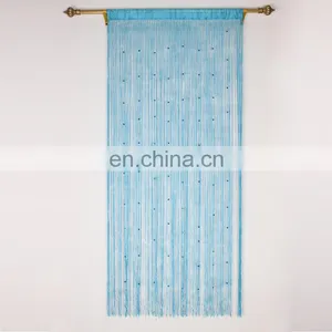 Blue Fresh Sound Proof Decorative Tassel Fringe String Curtain thumbnail-1