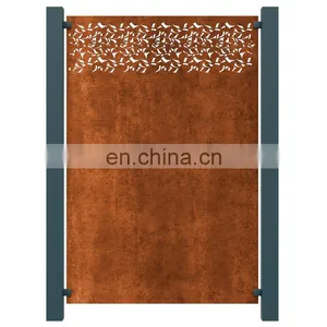 Privacy Fence for Garden Decoration Hot Rolled Corten Steel Fence thumbnail-1
