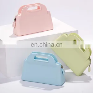 Women Tote Purse Handbag Multi Useful Silicone Cosmetic Pouch Ladies Clutch Wallet thumbnail-3