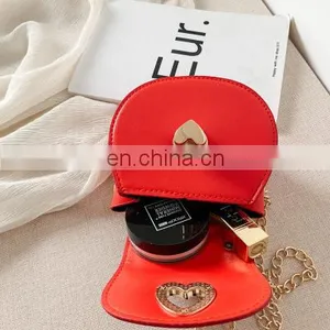 New Design Fashion Kids Pu Leather Lovely Girls Crossbody Bag Love Heart Mini Kids Shoulder Bag thumbnail-4