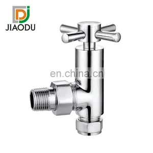 JD-232P-J 1/2" 15mm Brass Thermostatic Wooden Retro Radiator Valve for Underfloor Heating System thumbnail-3