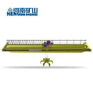 10ton QZ Model Hydraulic Orange Peel Grab Bucket Double Girder Electric Bridge Crane thumbnail-3