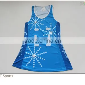 Custom Made Women Sublimation Plain Team Netball Dress for Woman thumbnail-1