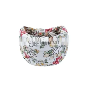 Cheap Custom Sublimation Headband Solid Twist Elastic Hairbands With Button thumbnail-1