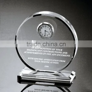 Round Crystal Clock Stand Free Clock Gifts for Office Use Nice Office Gifts thumbnail-1