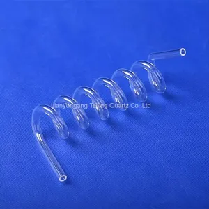 Coil Quartz Glass Tube Fused Spiral Clear Quartz Labware Tube thumbnail-3