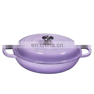 Factory Hot Sale Colorful Non Stick Kitchenware Enamel Cast Iron Cookware Set thumbnail-5