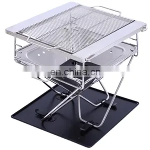 Charcoal Grill Used in Multi-scene Camping Parties Rectangular Portable Folding BBQ Grill thumbnail-1