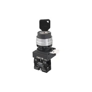 Ip65 22mm Key Rotary 2 Position 10a SPDT Start Stop Switches Latching for Control Panel thumbnail-1