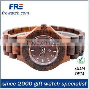 Italy Quality Natural Wood Wrist Watch With Stainless Buckle Natural Color Wooden Watch thumbnail-6