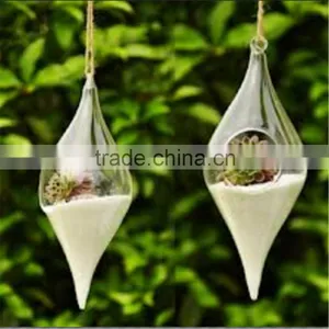 2015 Hot Sale Teardrop-shaped Giant Hanging Glass Vases With Holes thumbnail-1