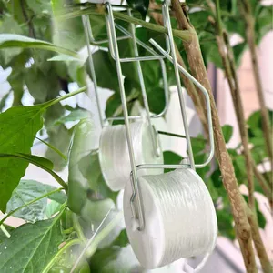 Agriculture Greenhouse Tomato Hook Ear Clips Roller Hooks With Twine PVC Hanger thumbnail-5