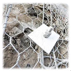 Double Twist Hexagonal Mesh Rockfall Netting Drapery System for for Rockfall Mitigation Slope Consolidation Works thumbnail-1