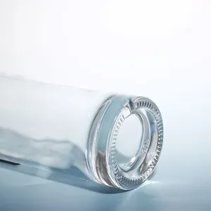 Wholesale 1000ml Empty Cork Sealed Clear Round Glass Liquor Bottle for Vodka Whisky Tequila Gin Rum Brandy thumbnail-5