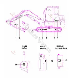 SANY SY60C Parts Diagram Genuine & OEM Excavator Spare Parts Supplier Fast Delivery in 3-7 Days thumbnail-2