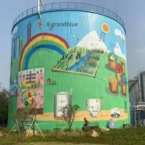 Hand-painted Wall Paintings for Heihe Hanging Baskets, High-altitude Cooling Tower and Chimney Murals for Power Plants, Exterior Wall Paint for Hand-painted Walls thumbnail-4