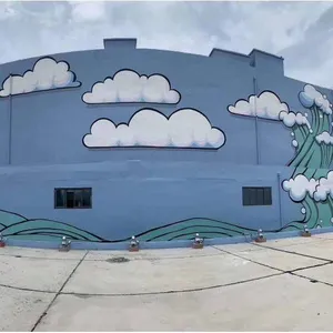 Enshi High - Altitude Wall Painting and Hand - Painted Wall, Cooling Tower and Chimney Graffiti Painting, Cooling Water Tower Painting, Overpass Painting thumbnail-4