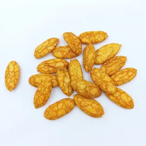 Hot Selling Willow Leaf Shaped Fried Rice Crackers Savory BBQ Flavor for Wholesale Bulk Snack Distributors thumbnail-1