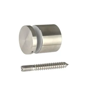 Factory Direct SS304 Stainless Steel Glass Holder Standoff 25mm Diameter Satin Finish Heavy Duty for Glass Wall thumbnail-5