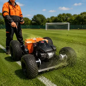 VTW550 Cordless Mower Portable 550mm 4-Wheel Remote Control Zero-Turn Grass Cutter thumbnail-1
