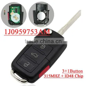 High Quality 1j0 959 753 AM 1j0959753AM 3+1 Button Flip Remote Key for vw thumbnail-1