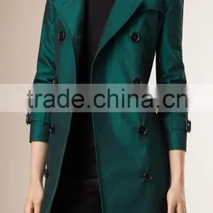 Trench Coat Ladies Winter Women Double Breasted Long Trench Coat thumbnail-2